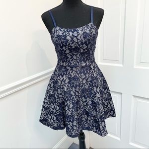 NWT Xtraordinary metallic lace fit and flare dress
